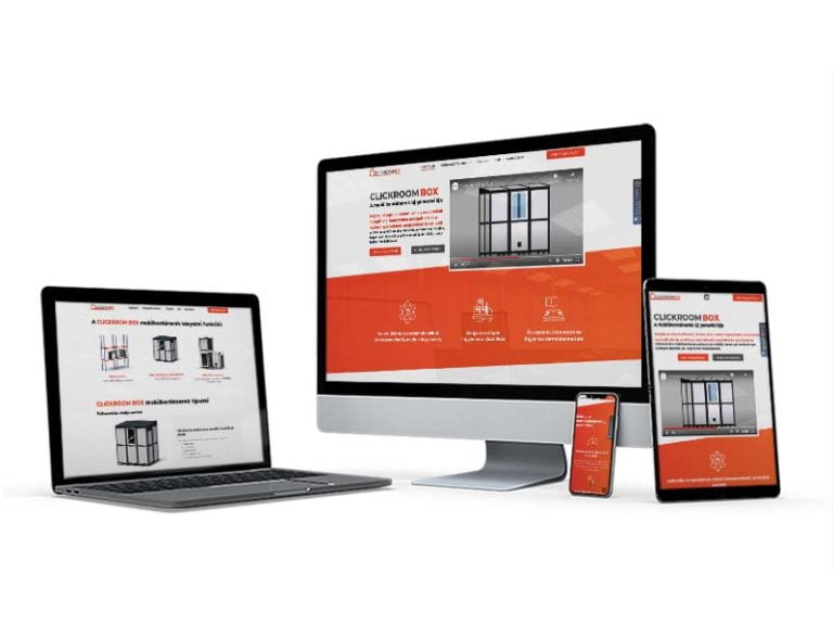 clickroombox mobil konténergyártás építőipar marketing weboldal referencia tartalom design