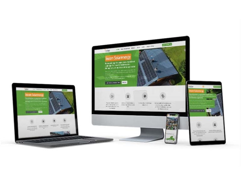 incom solar ausztriai napelemes rendszer kivitelezés marketing landing weboldal referencia tartalom design