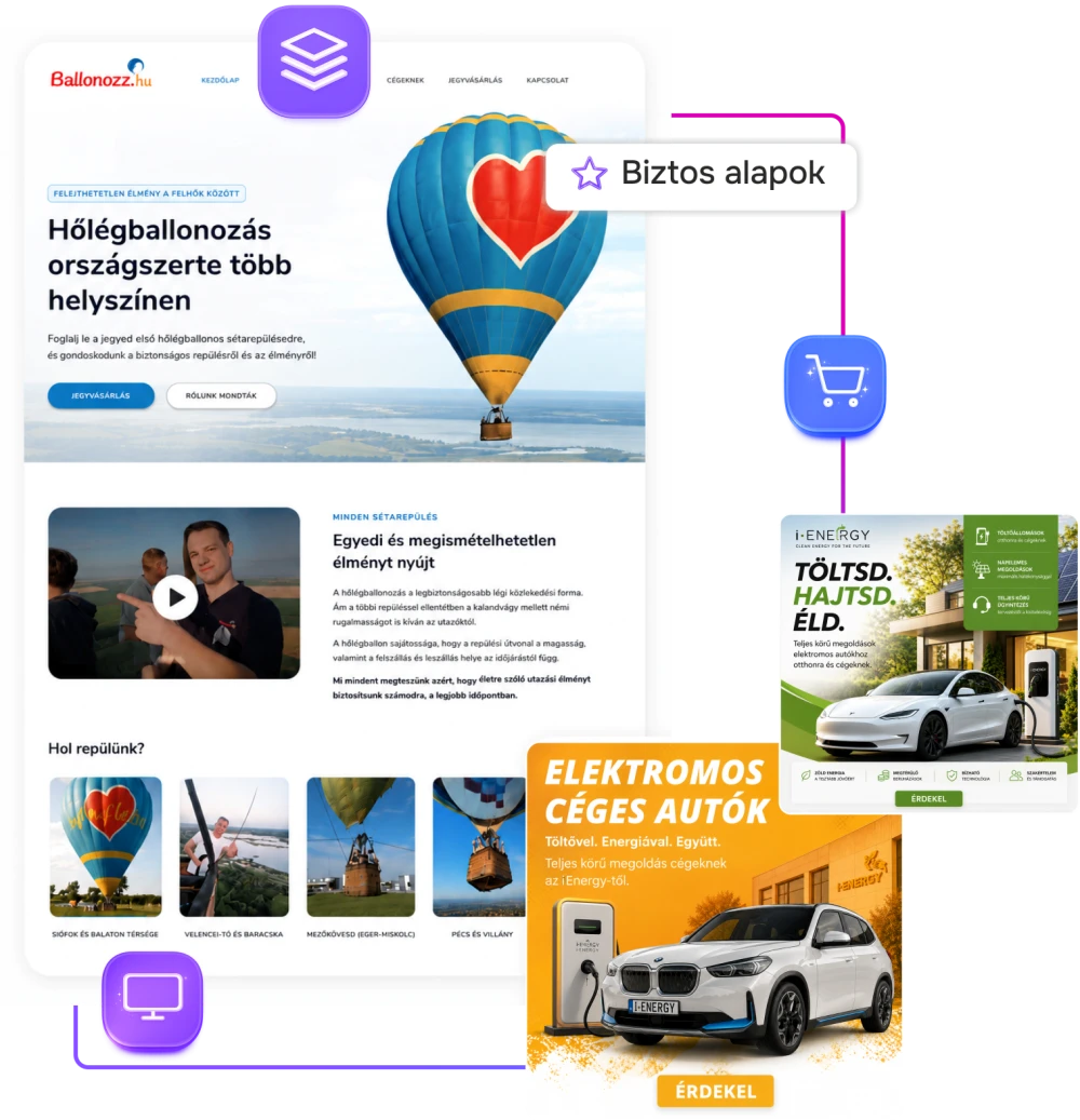 Weboldal, videó, online marketing
